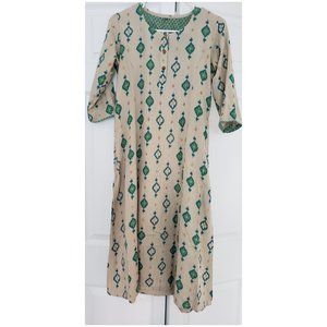 Cotton silk beige kurta